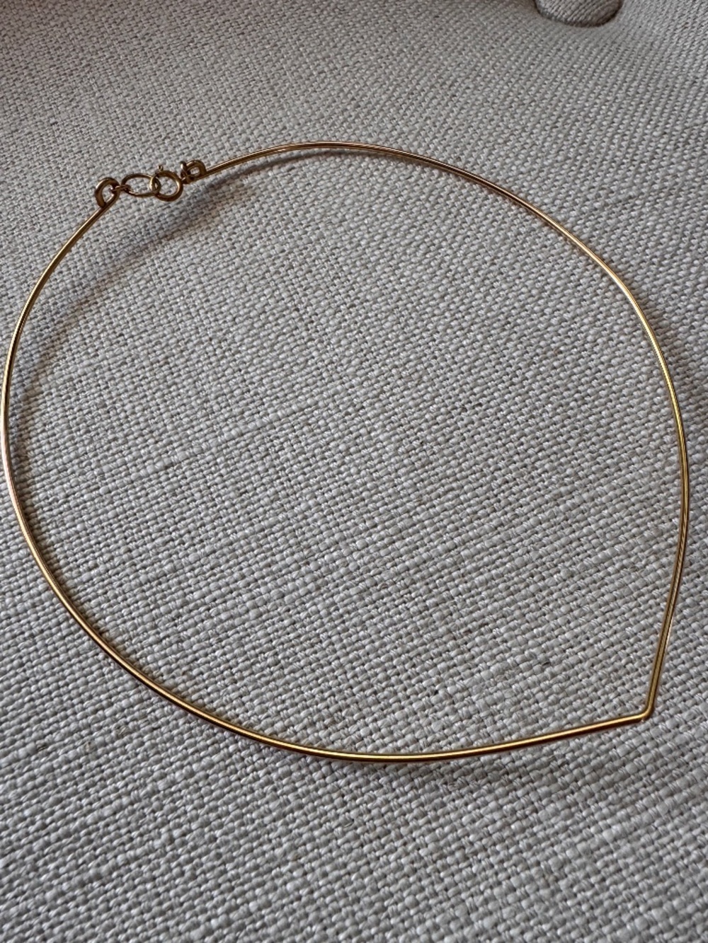 14K Gold Filled V Choker Necklace | Minimalist Collar Necklace | 14”